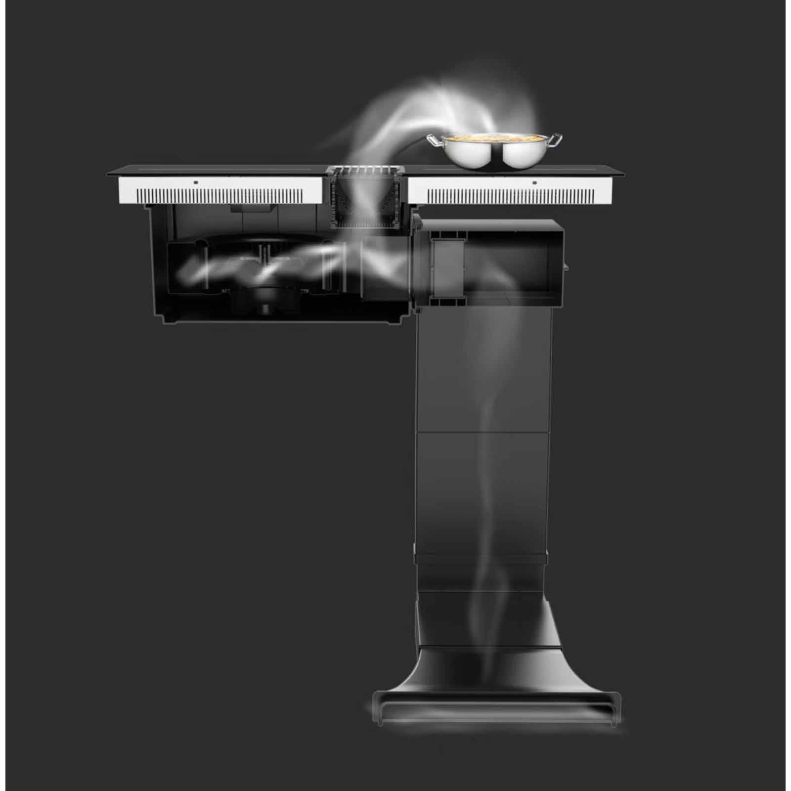 Europace 2 Flexi Zones Induction Hob with Downdraft Hood EIH8602EBK