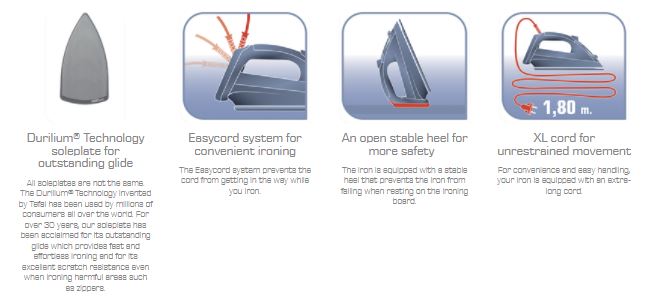Tefal Easygliss Dry Iron 1200W FS4030