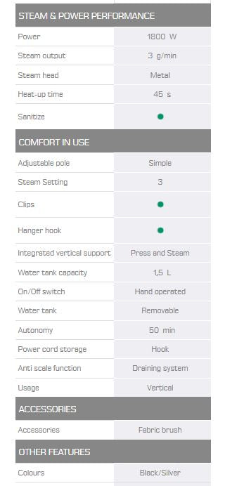 Tefal Pro Style Garment Steamer 1800W IT3440