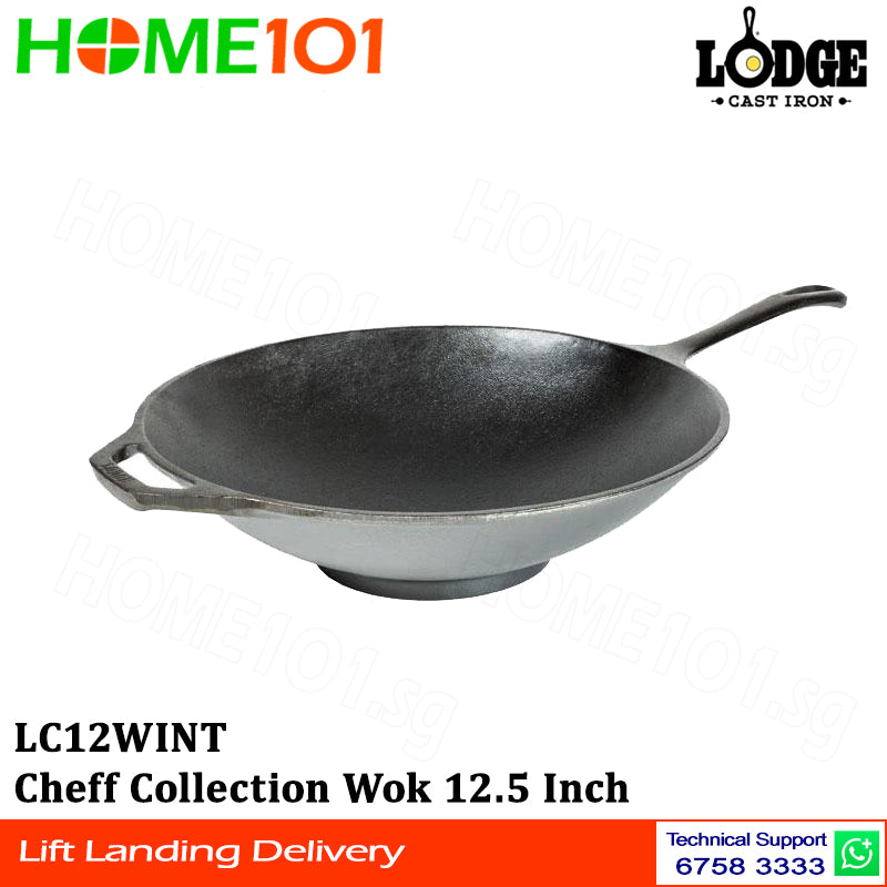 Lodge Chef Collection Cast Iron Wok 12.5 Inch LC12WINT