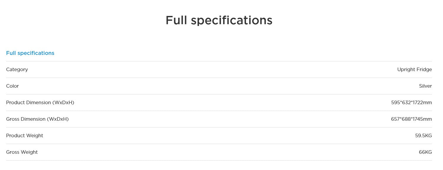 Midea Upright Freezer 227L MDRU333FEG50YX