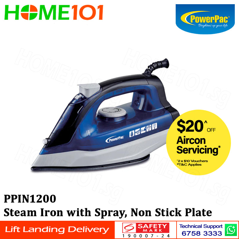 Powerpac Dry Iron with Spray 1200W PPIN1200