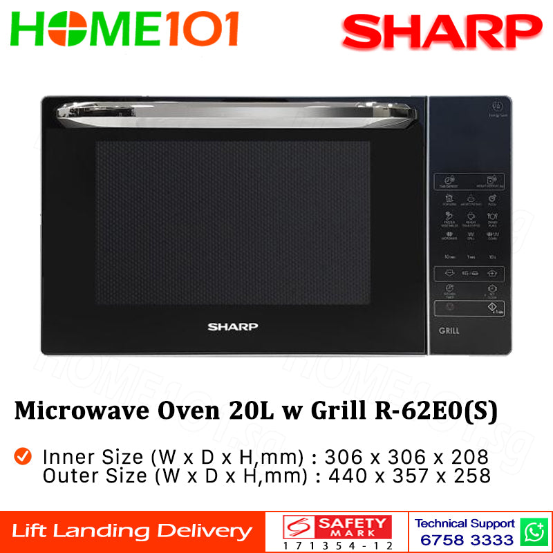 Sharp Microwave Oven 20L with Grill R-62E0(S)