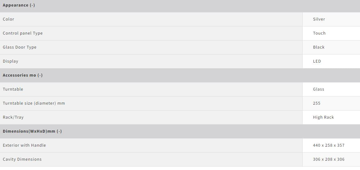 Sharp Microwave Oven 20L with Grill R-62E0(S)