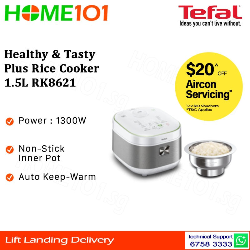 Tefal Healthy & Tasty Plus Rice Cooker 1.5L RK8621