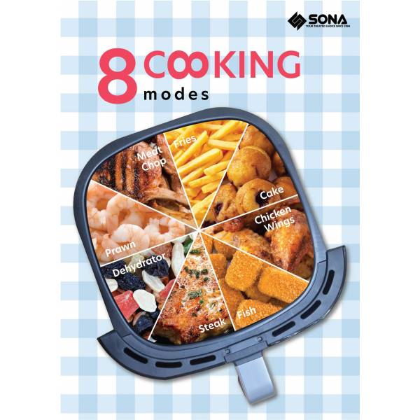 Sona Digital Air Fryer 6.8L SFR 2768