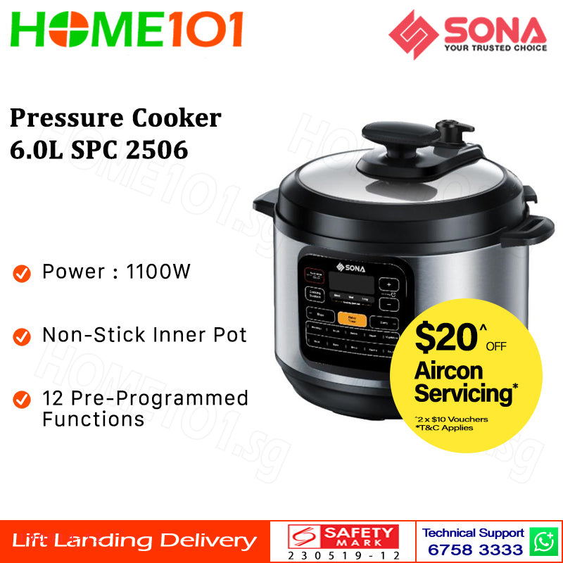 Sona Pressure Cooker 6.0L SPC 2506