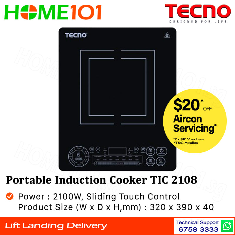 Tecno Ultra Slim Portable Induction Cooker TIC 2108