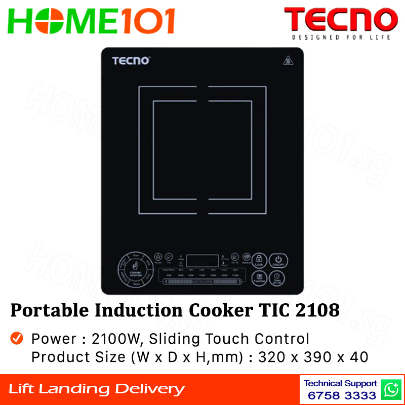 Tecno Ultra Slim Portable Induction Cooker TIC 2108