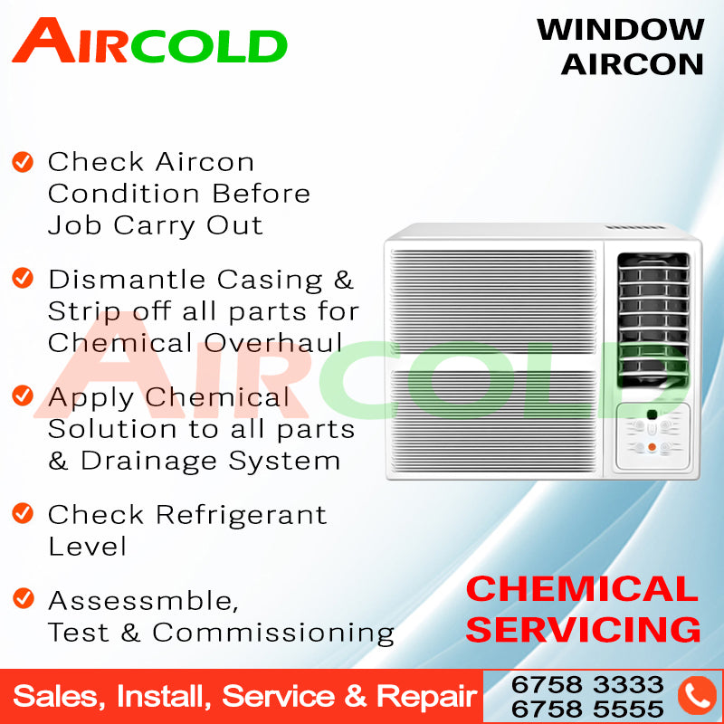 Window Aircon Chemical Servicing