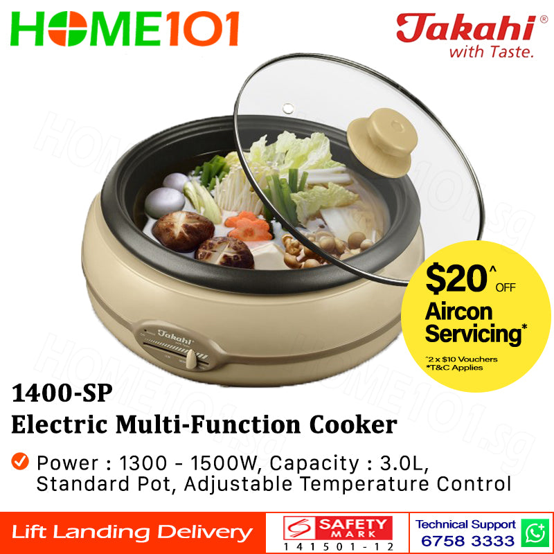 Takahi Electric Multi-Function Cooker 1500W 3.0L 1400SP