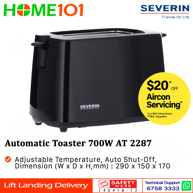 Severin 2 Slice Automatic Bread Toaster 700W AT 2287