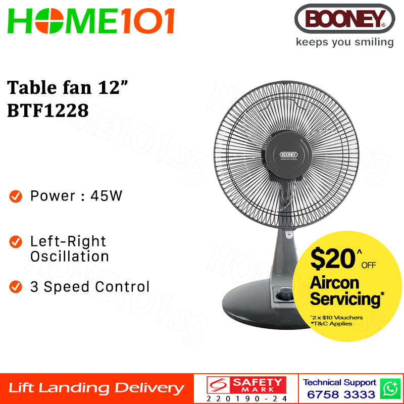 Booney Table Fan 12" BTF1228