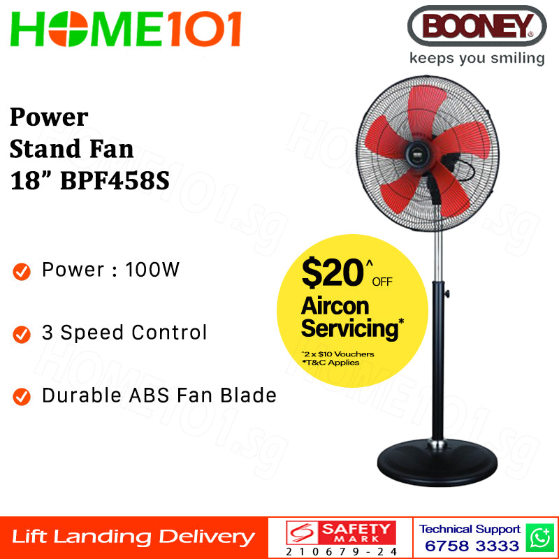 Booney Power Stand Fan 18" BPF458S