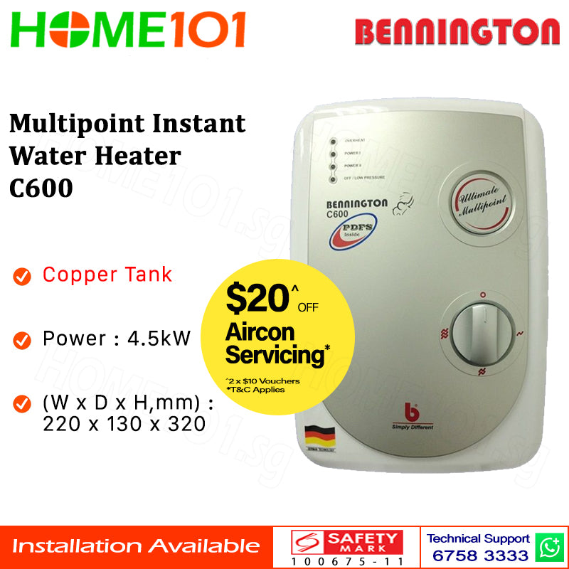 Bennington C-Series Multi Point Heater C600