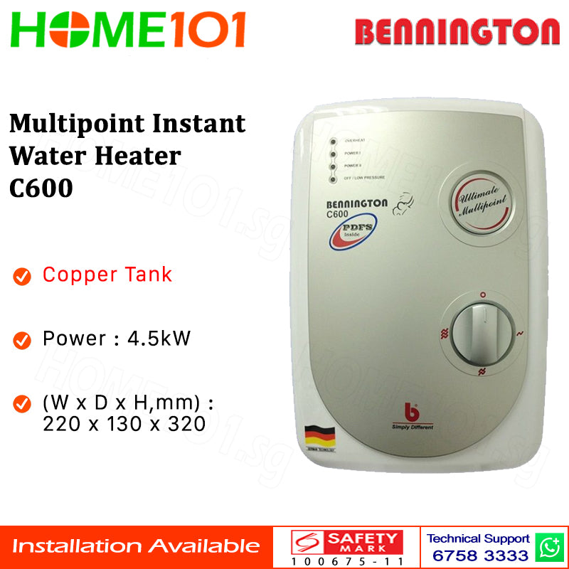 Bennington C-Series Multi Point Heater C600