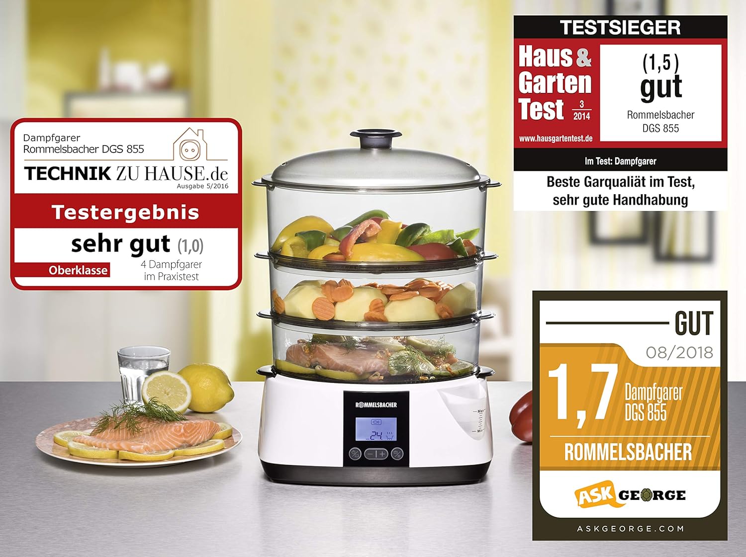 RommelsBacher Electric Food Steamer DGS 855