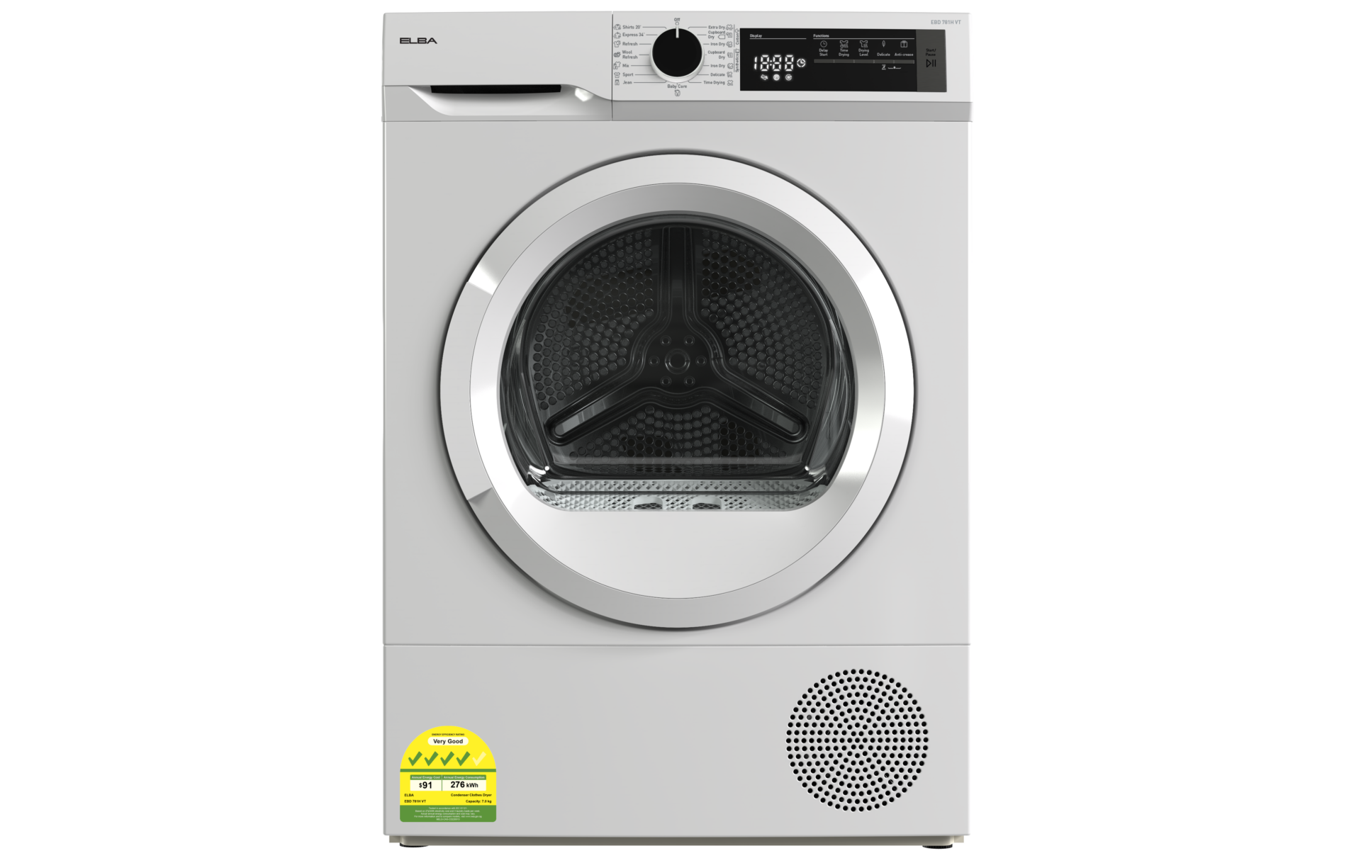 Elba Heat Pump Dryer 7.0KG EBD 781H VT