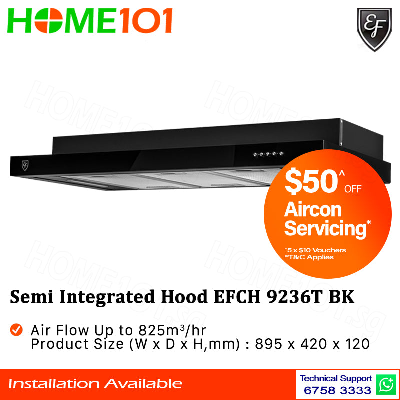 EF Semi Integrated Hood 90cm EFCH 9236T BK