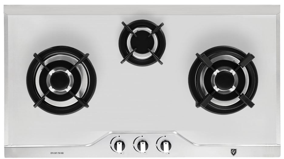 EF Built In Stainless Steel Hob 3 Burners EFH 3971 TN VSB