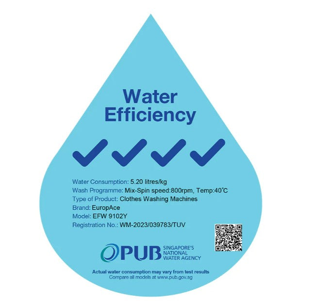 Europace Steam Front Load Washer 10KG EFW9102Y