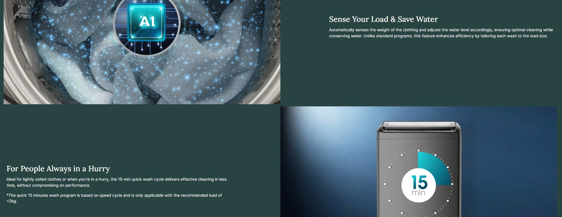 Europace AquaStorm Series Top Load Washer 15KG ETW8150EGM