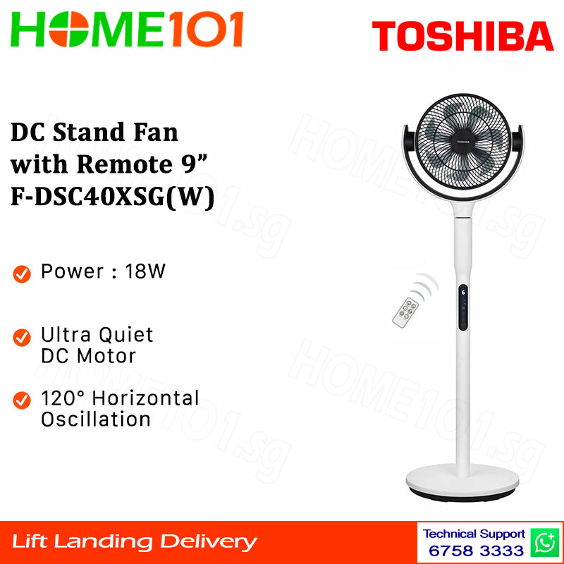 Toshiba DC Stand Fan 9" F-DSC40XSG(W)