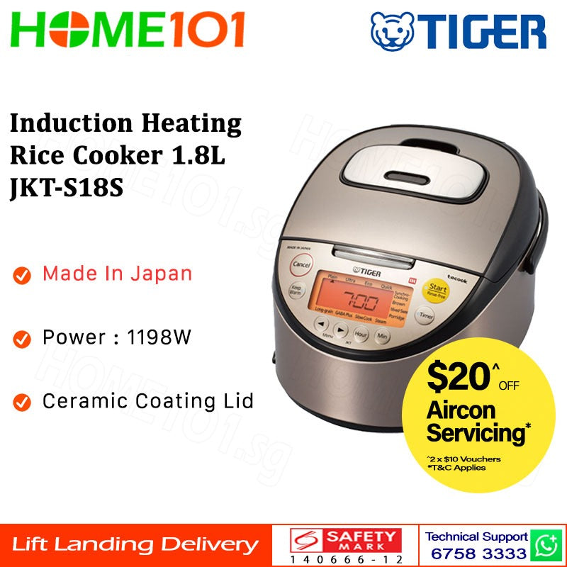 Tiger Induction Heating Rice Cooker 1.0L - 1.8L [JKT-S10S][JKT-S18S]