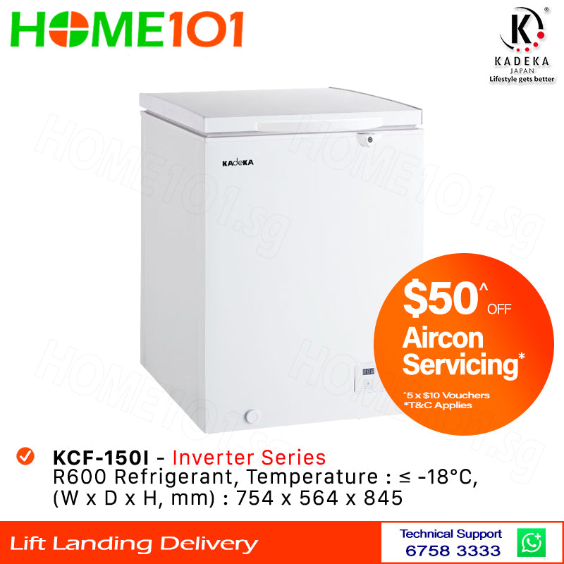 Kadeka Single Door Chest Freezer 150L KCF-150I