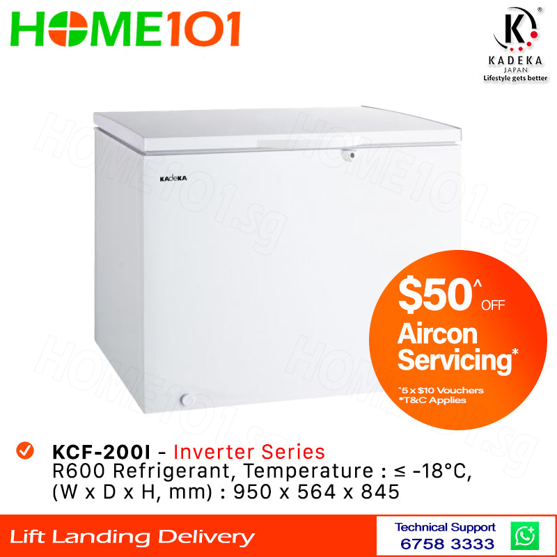 Kadeka Single Door Chest Freezer 200L KCF-200I