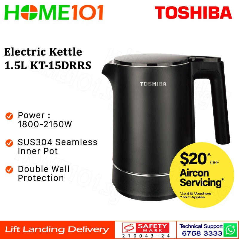 Toshiba Electric Kettle 1.5L KT-15DRRS