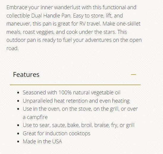 Lodge Cast Iron Dual Handle Pan 10.25 Inch L8SKLINT