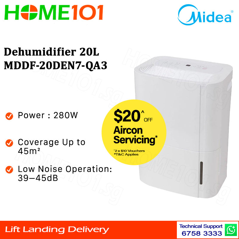 Midea Dehumidifier 20L MDDF-20DEN7-QA3