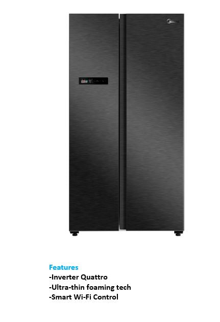 Midea 2 Door Side by Side Fridge 565L MDRS791MYC45SG