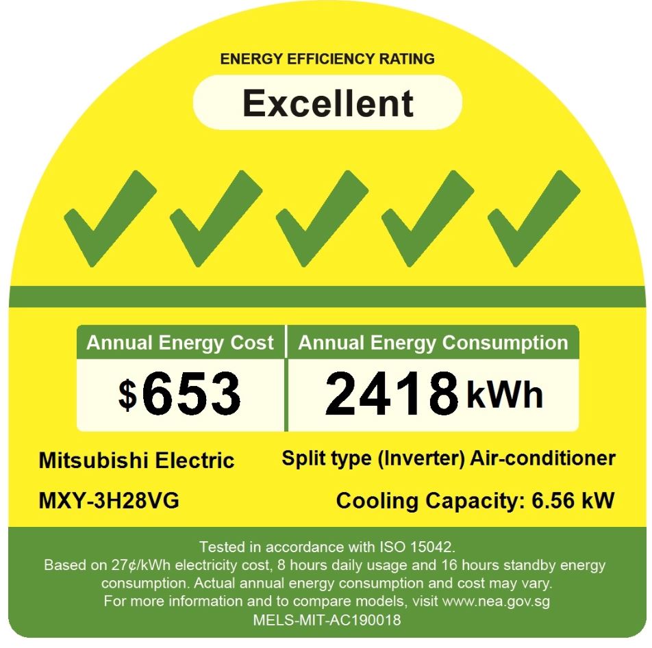 Mitsubishi StarMex Multi-Split AirCon MXY-3H28VG/MSXY-FP10VG x 2 + FP13VG - CLIMATE VOUCHER ELIGIBLE