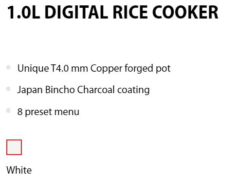 Toshiba Digital Rice Cooker 1.0L RC-10DR1NS