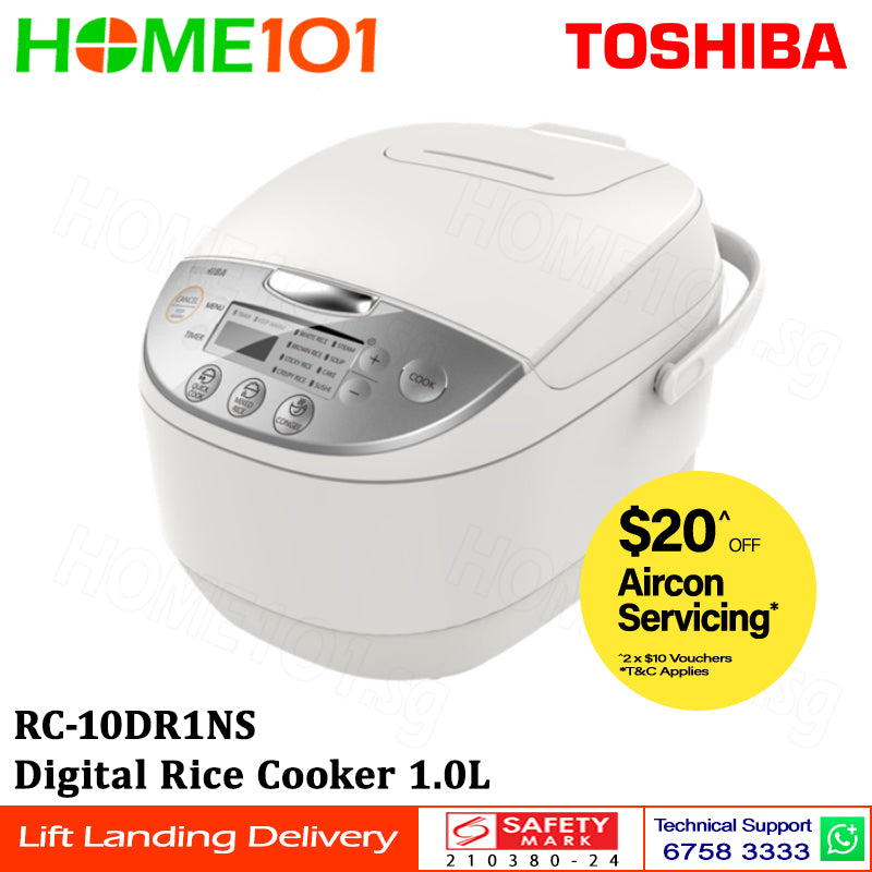 Toshiba Digital Rice Cooker 1.0L RC-10DR1NS