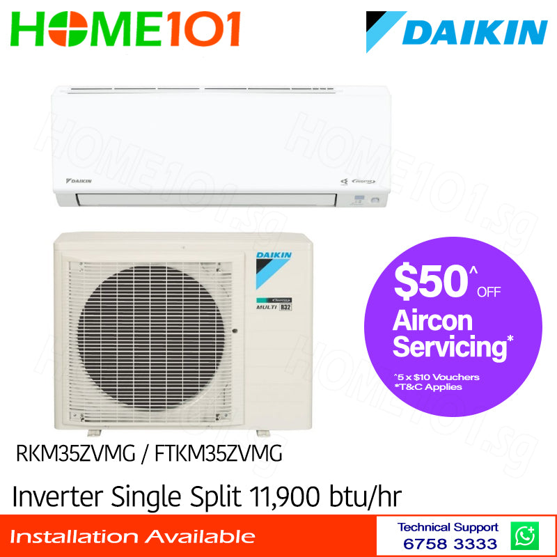 Daikin Inverter Single Split AirCon 12000BTU RKM35ZVMG/FTKM35ZVMG