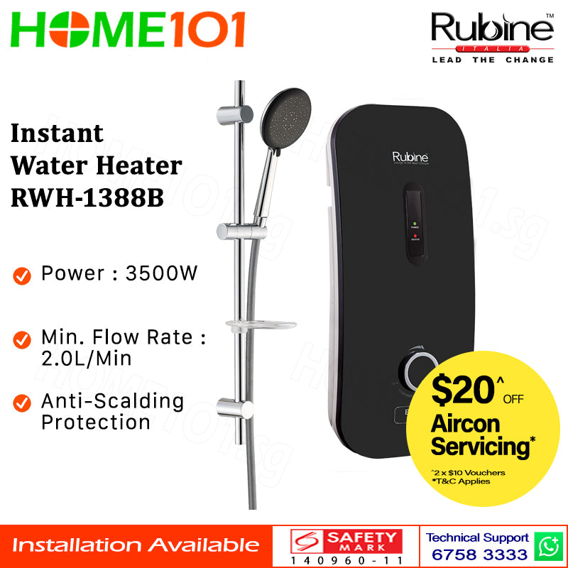 Rubine Electric Instant Water Heater RWH 1388