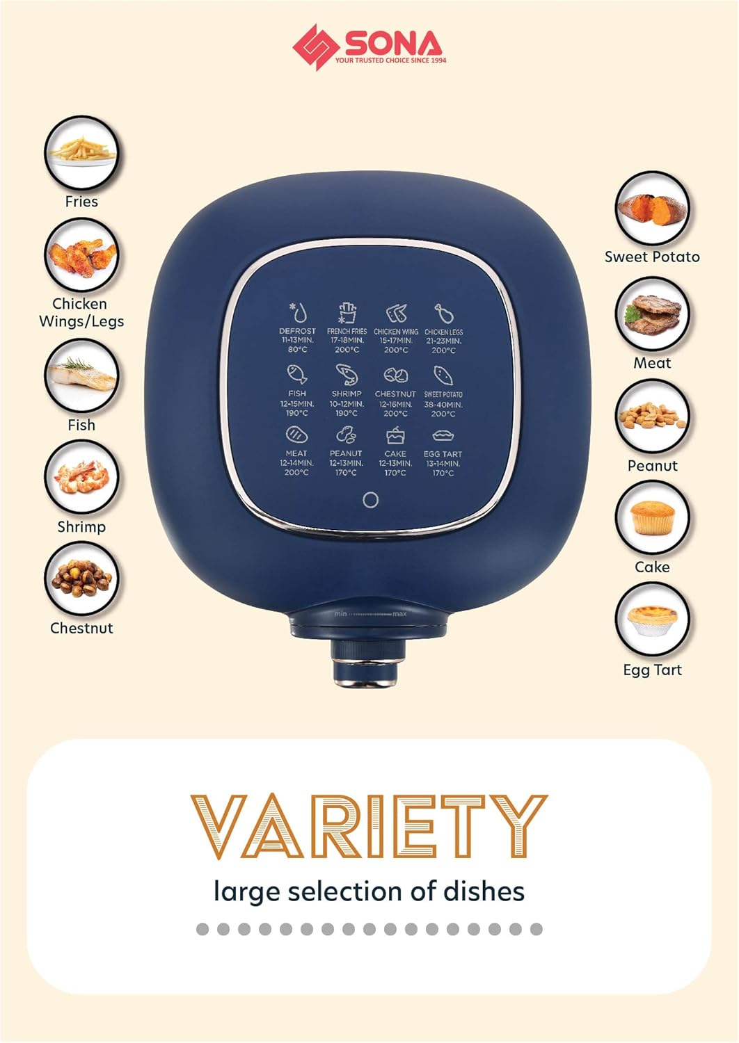 Sona Air Fryer 3.6L SFR 2761