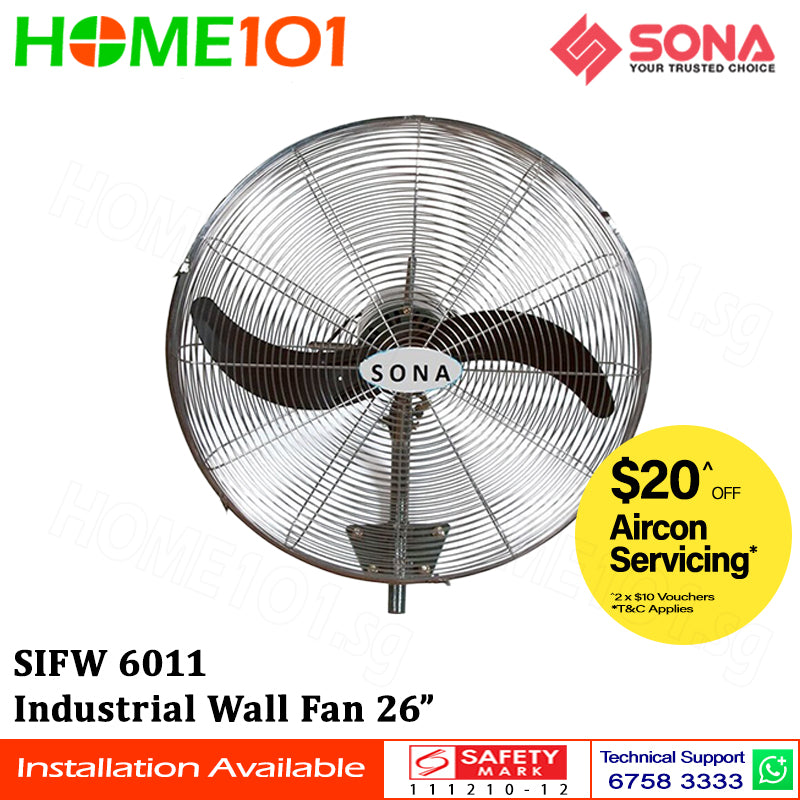 Sona Industrial Wall Fan 26" SIFW 6011