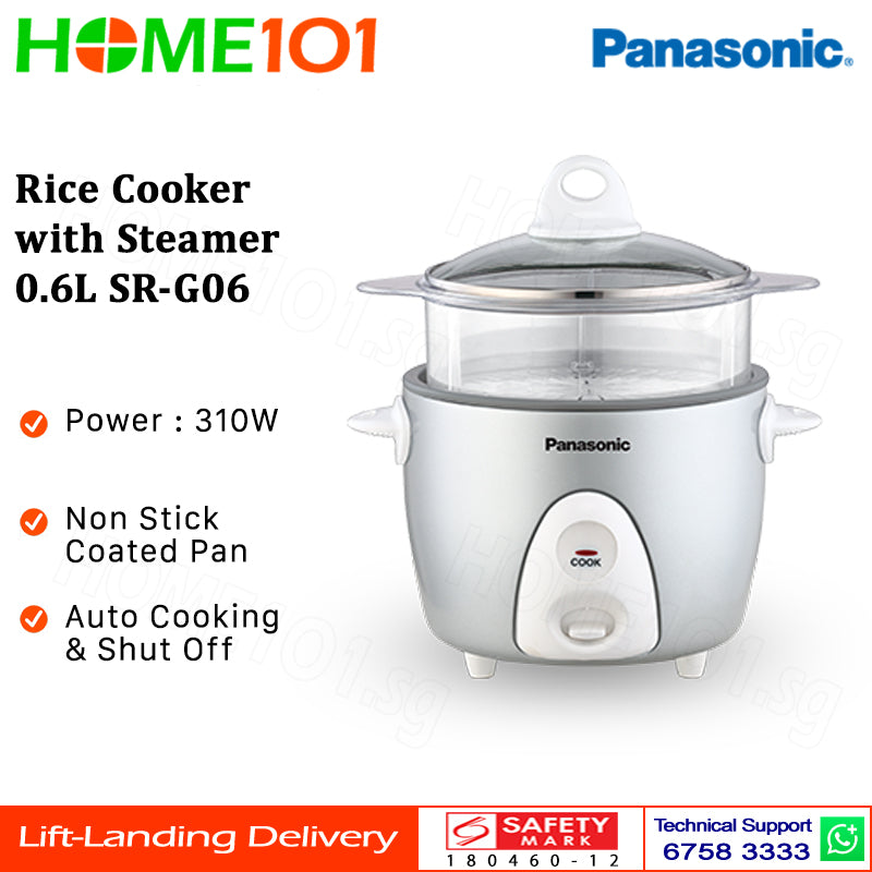 Panasonic Rice Cooker with Steamer 0.6L SR-G06