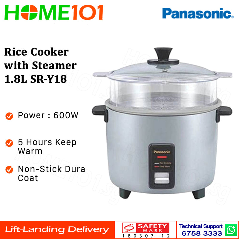 Panasonic Rice Cooker with Steamer 1.8L SR-Y18