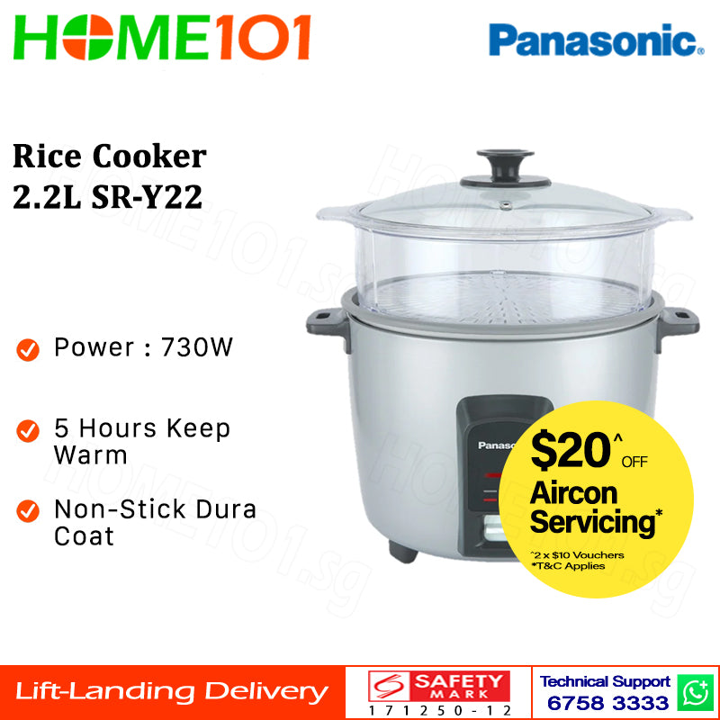 Panasonic Rice Cooker 2.2L SR-Y22