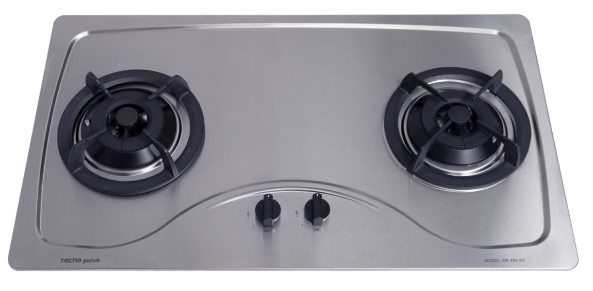 Tecno Stainless Steel Cooker Hob 2 Burners SR288SV - LPG / PUB - FREE INSTALLATION