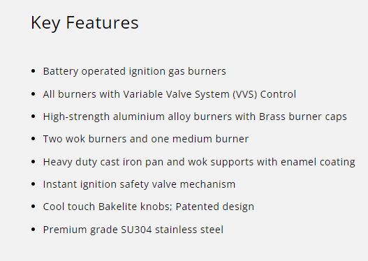 Tecno Stainless Steel Cooker Hob 3 Burners SR98SV - LPG / PUB - FREE INSTALLATION