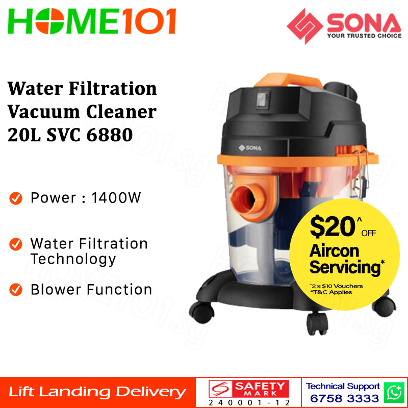 Sona Water Filtration Vacuum Cleaner 20L SVC 6880