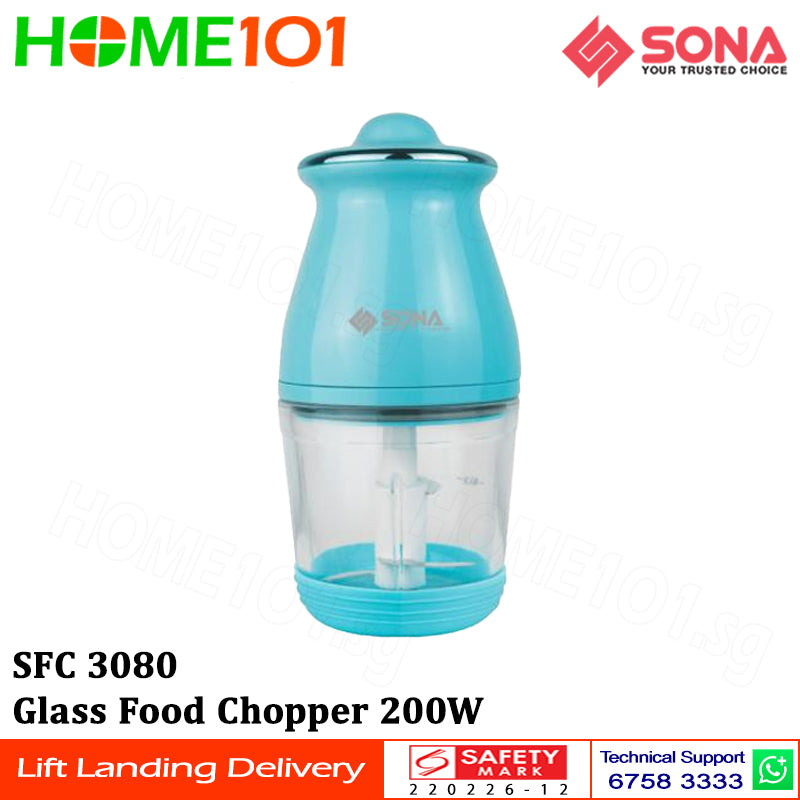 Sona Glass Food Chopper 200W SFC 3080