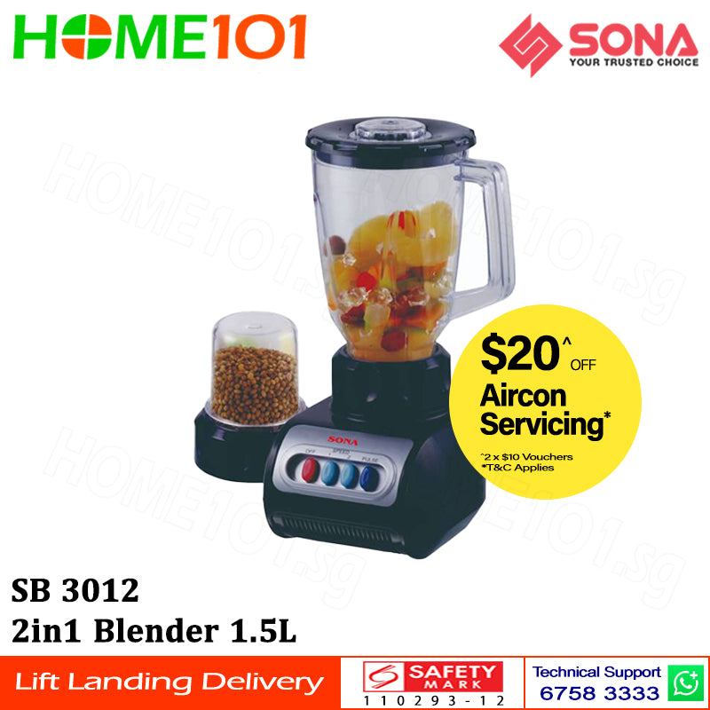Sona 2in1 Blender 1.5L SB 3012