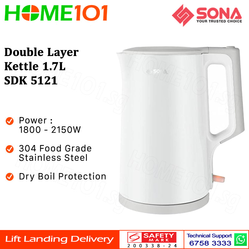 Sona Double Layer Kettle 1.7L SDK 5121